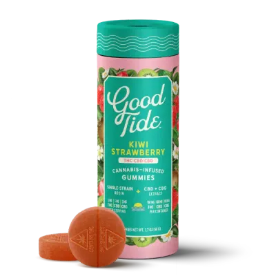 Kiwi Strawberry Rosin Gummy 1:1:1 THC:CBD:CBG 10 Pack 100MG