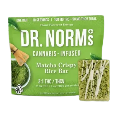 Matcha Crispy Rice Bar 2:1 THC:THCV Single 100MG