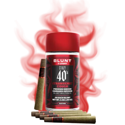 INFUSED 40'S MINI BLUNT 5PK [2.5G] STRAWBERRY COUGH