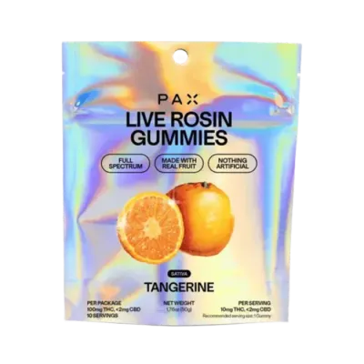 Tangerine Live Rosin Gummy 10 Pack 100MG