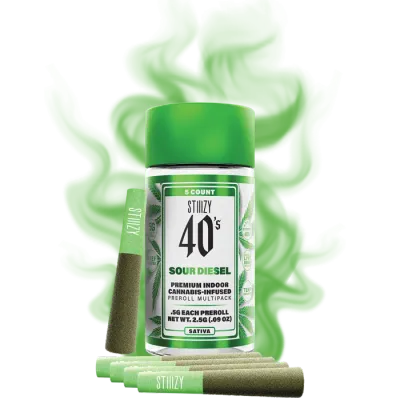 INFUSED 40'S PREROLL 5PK [2.5G] SOUR DIESEL - 2.5 G - 5 PACK product image