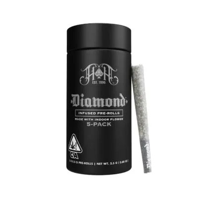 DIAMOND INFUSED PREROLL 5PK [2.5G] DK BY GREENLINE - 2.5 G - 5 PACK