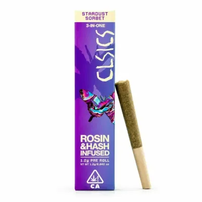 TRIFECTA HASH INFUSED PREROLL [1.2G] STARDUST SORBET - 1.2 G