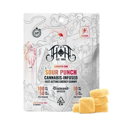 FAST ACTING GUMMIES 10PK [100MG] 2:1 THC:THCV SOUR PUNCH - 100 MG - 10 PACK