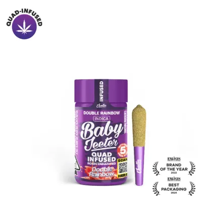 BABY JEETER INFUSED PREROLL 5PK [2.5G] DOUBLE RAINBOW - 2.5 G - 5 PACK