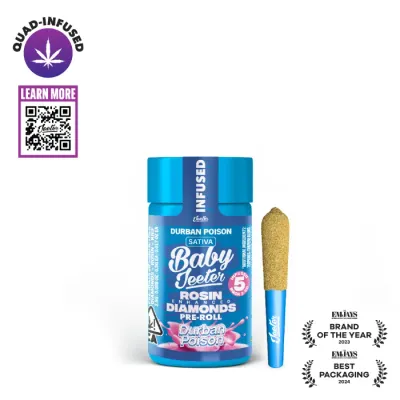 BABY JEETER INFUSED PREROLL 5PK [2.5G] DURBAN POISON product image
