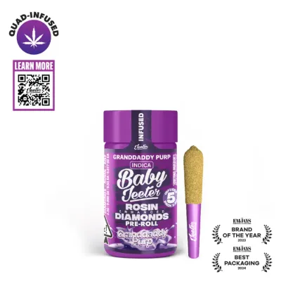 BABY JEETER INFUSED PREROLL 5PK [2.5G] GRANDDADDY PURP