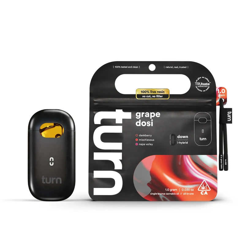 TURN DOWN LIVE RESIN READY TO USE VAPORIZER [1G] GRAPE DOSI - 1 G