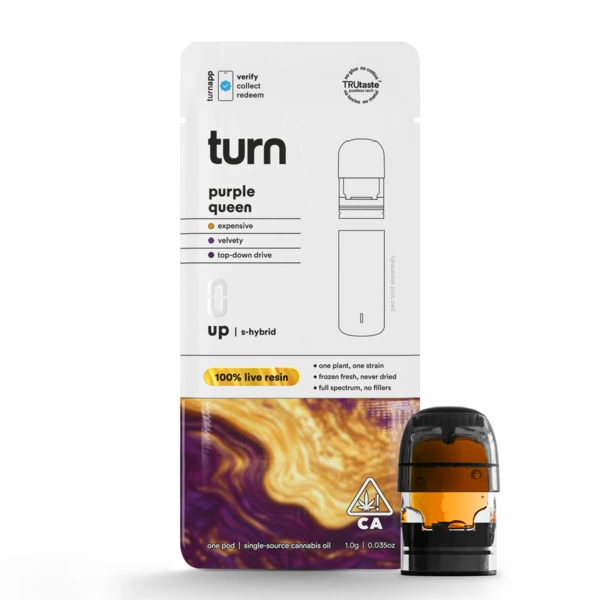 TURN UP LIVE RESIN POD [1G] PURPLE QUEEN - 1 G