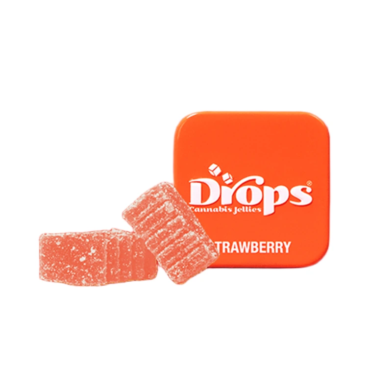 Drops: Strawberry Gummy 1:1: THC:CBG 2 Pack 100MG
