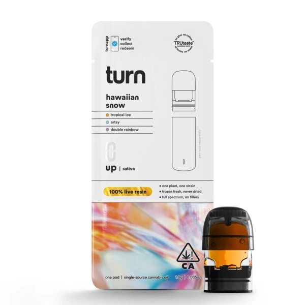 TURN TURN UP LIVE RESIN POD [1G] HAWAIIAN SNOW - 1 G 1G