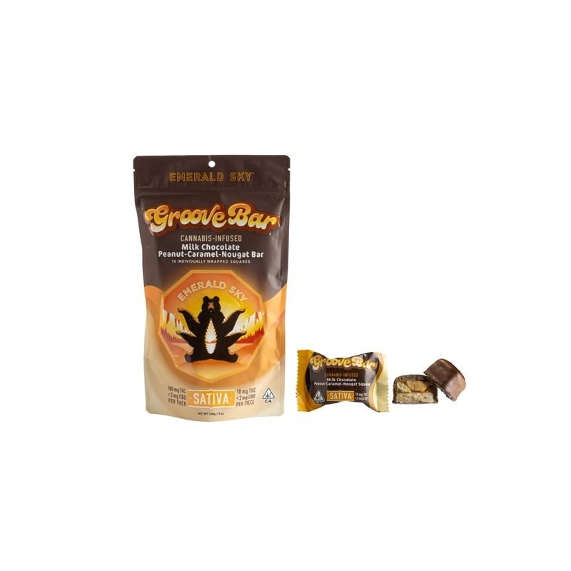 FLASH - GROOVEBAR PEANUT BUTTER 10PK [100MG] MILK CHOCOLATE SATIVA - 100 MG - 10 PACK product image