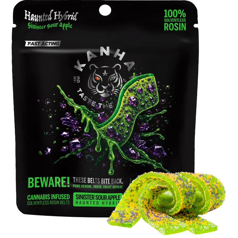 NANO ROSIN BELTS 4PK [100MG] HAUNTED HYBRID SINISTER SOUR APPLE CRUNCH - 100 MG - 4 PACK product image