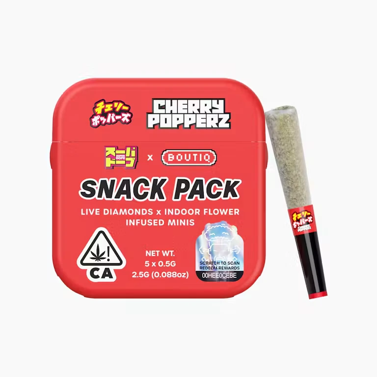 DIAMOND INFUSED PREROLL 5PK [2.5G] CHERRY POPPERZ BY SUPER DOPE - 2.5 G - 5 PACK product image