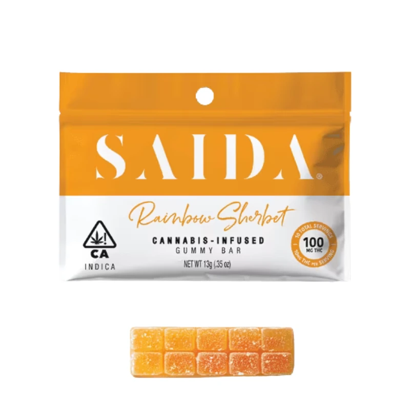 GUMMY BAR 10PK [100MG] RAINBOW SHERBET - 100 MG - 10 PACK product image