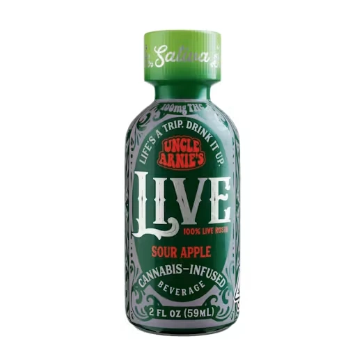 LIVE ROSIN SHOT 2FLOZ [100MG] SOUR APPLE - 100 MG