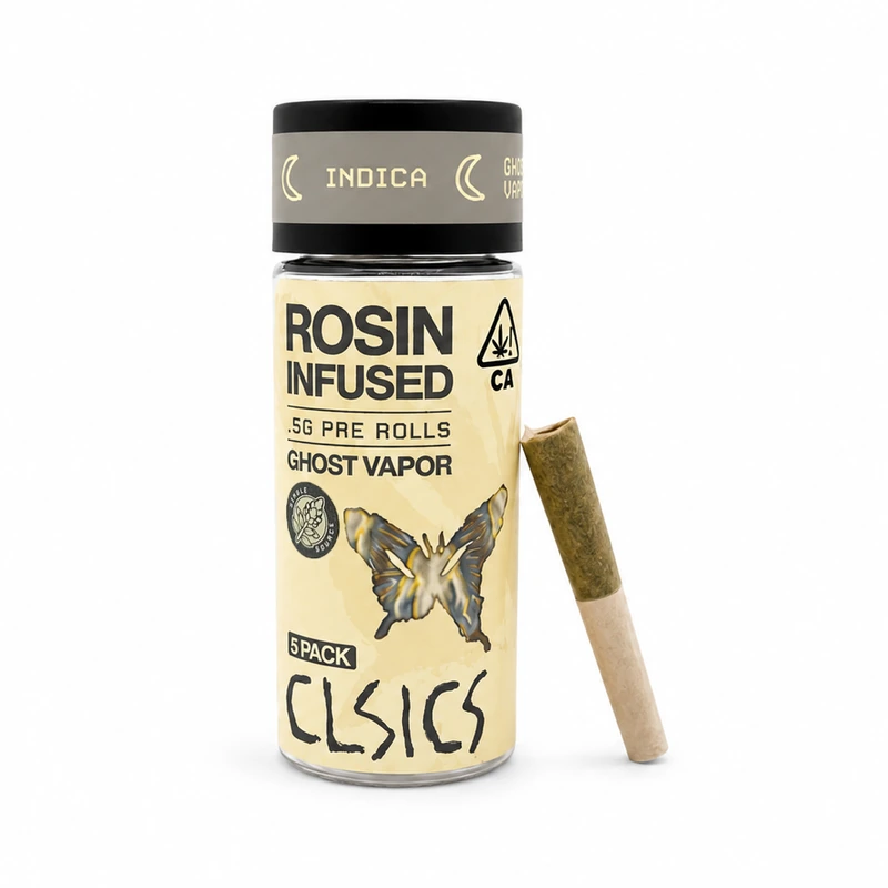 ROSIN INFUSED PREROLL 5PK [2.5G] GHOST VAPOR product image