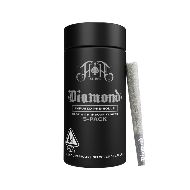DIAMOND INFUSED PREROLL 5PK [2.5G] ORANGE SHERBERT - 2.5 G - 5 PACK product image