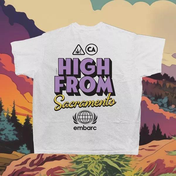 HIGH FROM SACRAMENTO PREMIUM T-SHIRT SHORT SLEEVE VINTAGE WHITE [XL]
