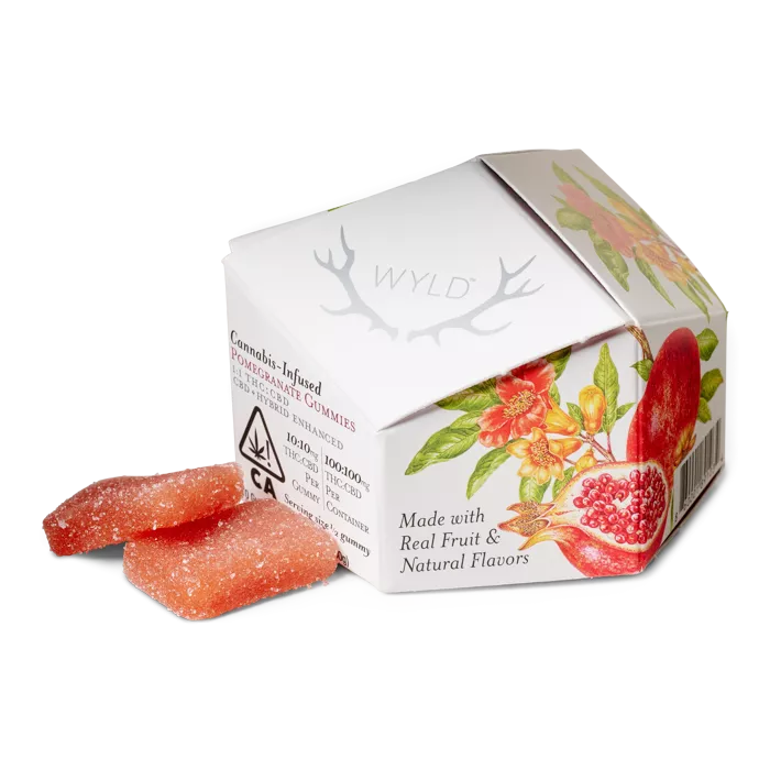 GUMMIES 10PK [100MG] 1:1 THC:CBD POMEGRANATE product image