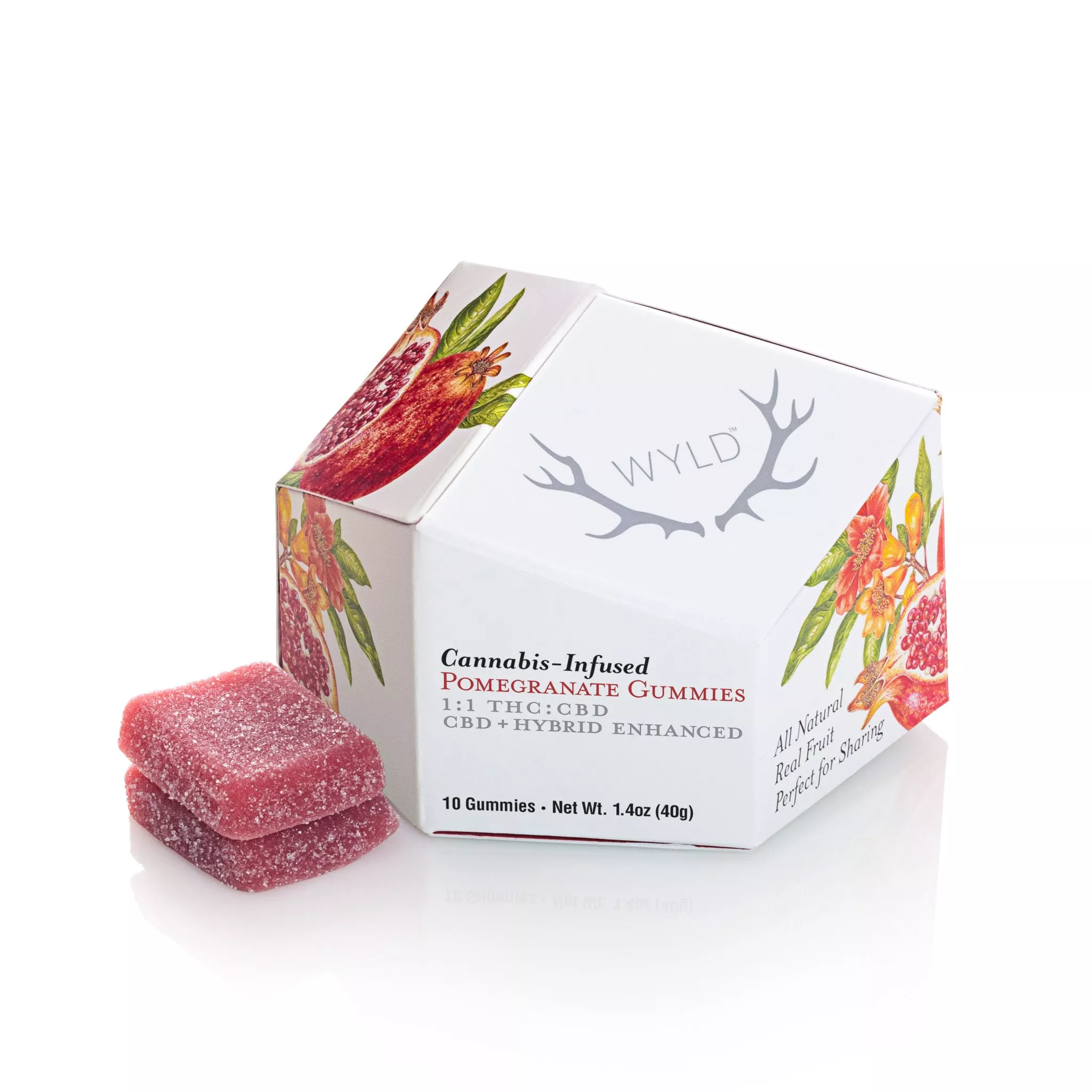 POMEGRANATE GUMMY 1:1 THC:CBD 10 PACK 100MG