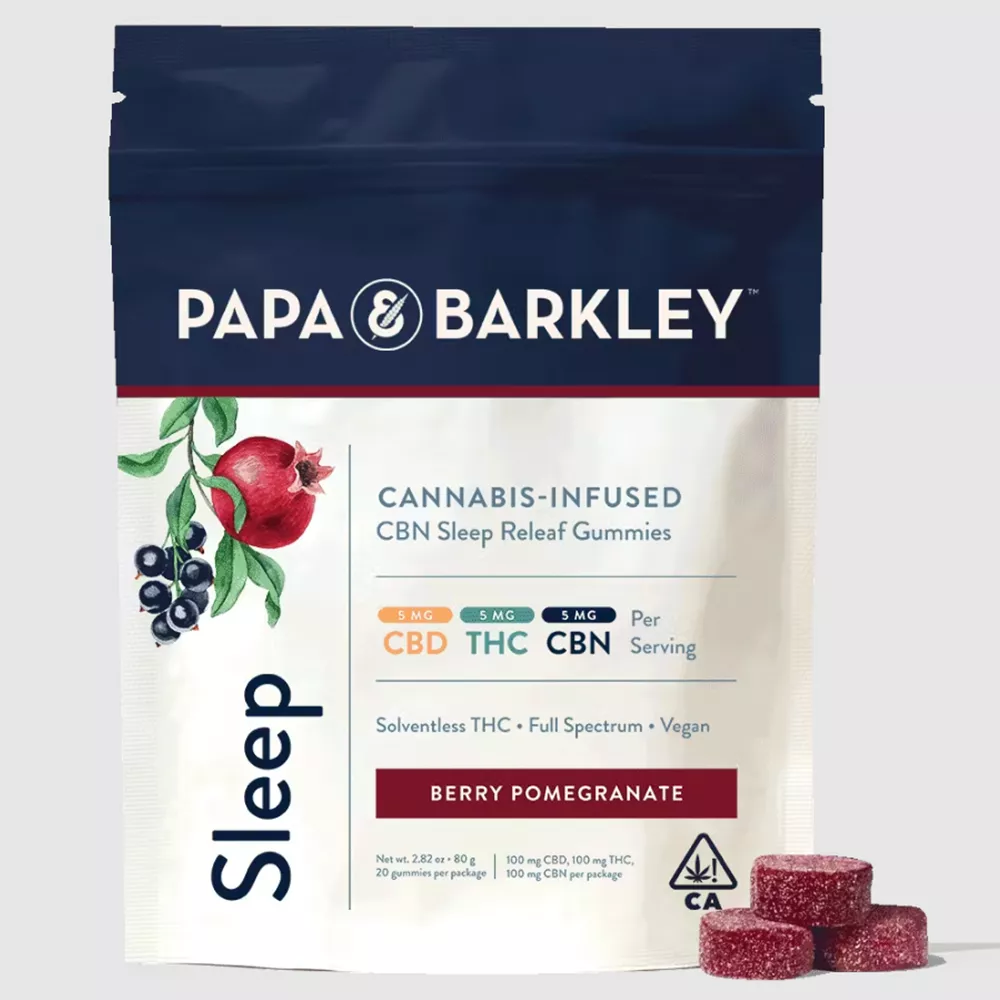 BERRY POMEGRANATE CBD/THC/CBN SLEEP GUMMIES - 100 mg