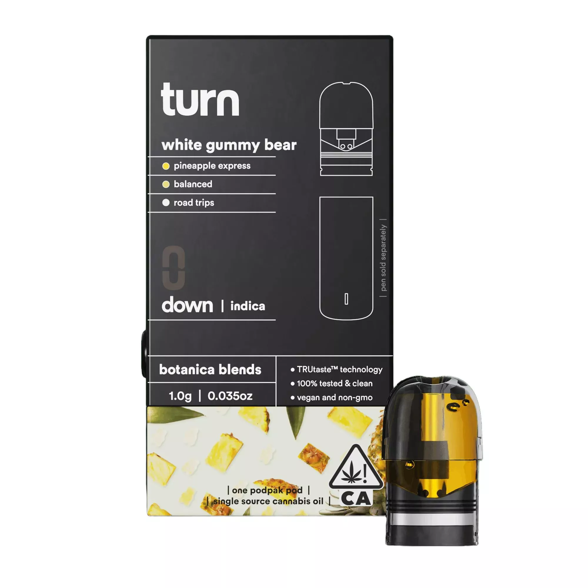 TURN DOWN BOTANICAL BLENDS POD [1G] WHITE GUMMY BEAR product image