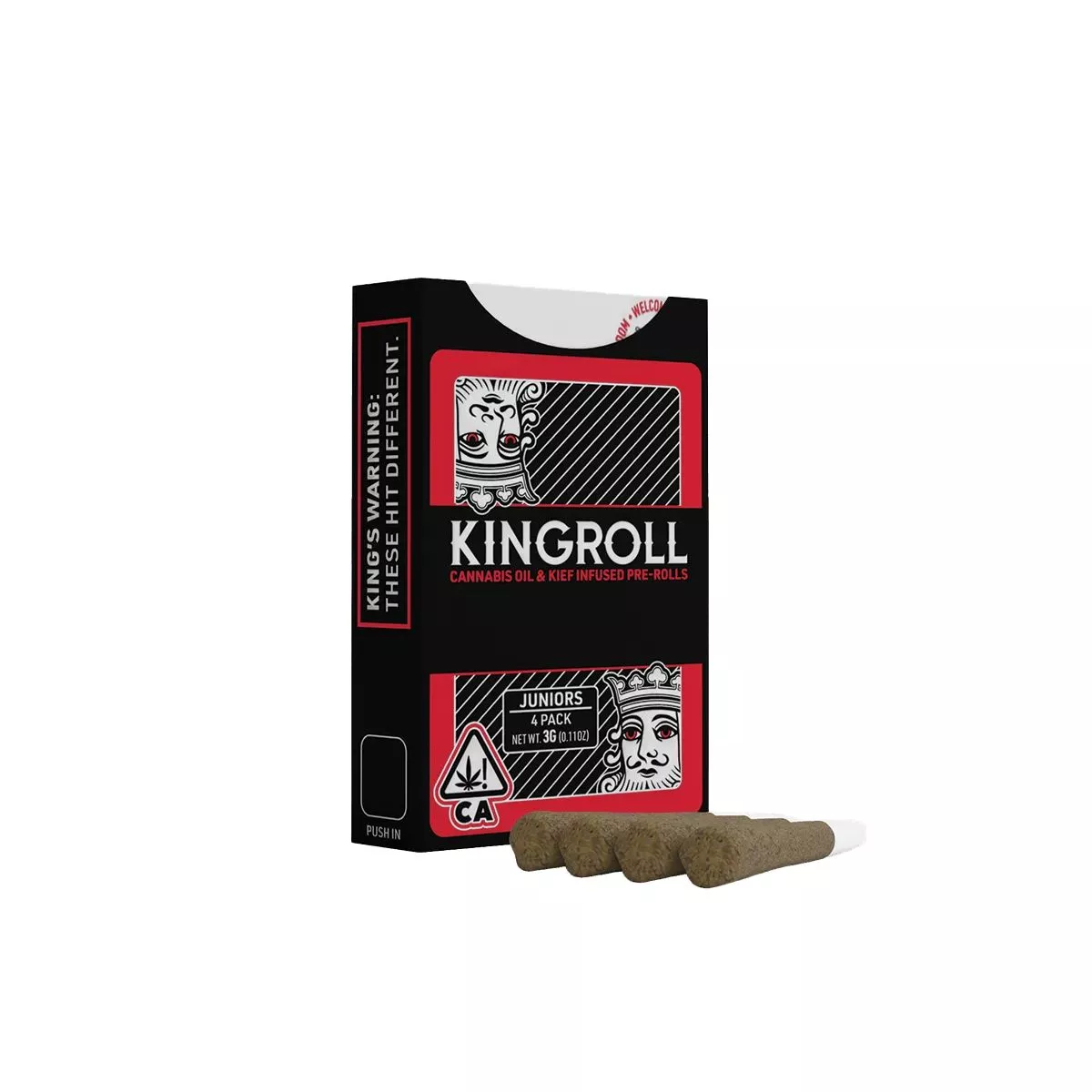 KINGROLL JUNIOR INFUSED PREROLL 4PK [3G] WHITE RNTZ X APPLE FRITTER