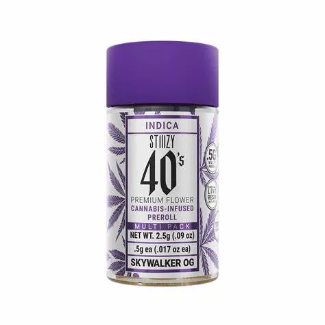 INFUSED 40'S PREROLL 5PK [2.5G] SKYWALKER OG product image