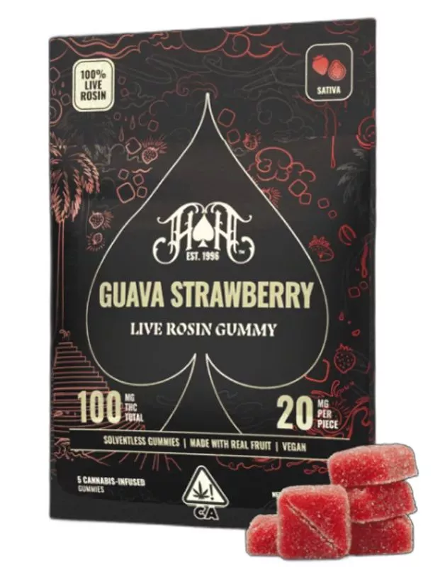 LIVE ROSIN GUMMY 5PK [100MG] GUAVA STRAWBERRY - 100 MG product image