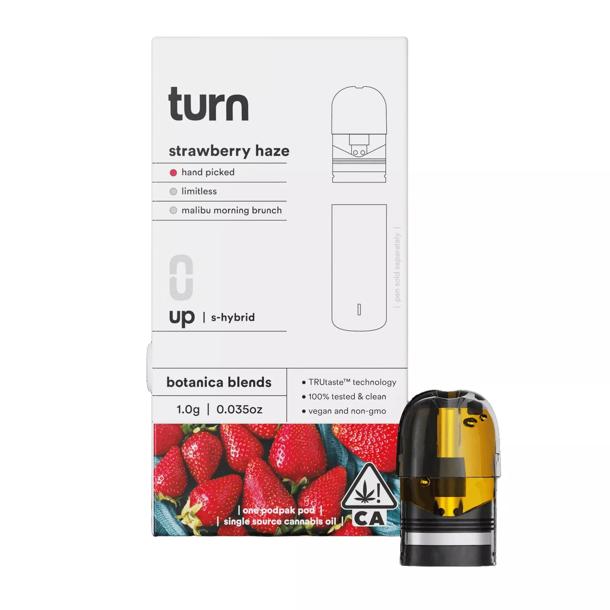 TURN UP BOTANICAL BLENDS POD [1G] STRAWBERRY HAZE product image